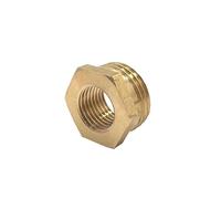 CXGFRGH Pipe connectors, 1pc M14 M18 M20 M22 M27 M30 1/8" 1/4" 3/8" 1/2" 3/4" BSP Male to Female Thread Brass Reducer Bushing Pipe Fitting Connector(F BSP3I8 M M22x1.5)