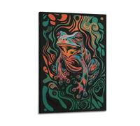 CXHJCA Amphibian Art Print Surreal Frog Psychedelia Abstract Poster Decorative Painting Canvas Wall Posters And Art Picture Print Modern Family Bedroom Decor Posters 08x12inch(20x30cm)
