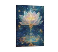 CXHJCQ Zen Poster The Lotus Flower Pond of The Soul Poster Decorative Painting Canvas Wall Posters And Art Picture Print Modern Family Bedroom Decor Posters 24x36inch(60x90cm)