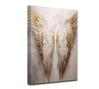 CXHOSTENT Angel Wings Canvas Wall Art Abstract Angel Wings Poster Retro Wings Painting for Home Decor Framed (Wings-4, 40.00 x 60.00 cms)