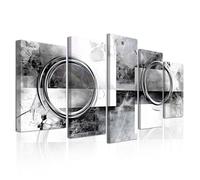 CXHOSTENT Black and White Canvas Wall Art 5 Piece Large Black and Grey Abstract Wall Decor Modern Minimalist Canvas Painting for Bedroom Ready to Hang (White, 12x20inx2 12x30inx2 12x40inx1)