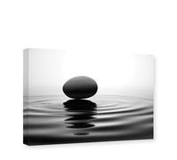 CXHOSTENT Black and White Zen Stone Canvas Wall Art Spa Pictures Wall Decor Modern Meditation Spirit Bathroom Yoga Room Decor Frame (Zen - 3, 40.00 x 60.00 cms)