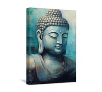 CXHOSTENT Buddha Canvas Wall Art Zen Pictures Wall Decor Buddha Statue Painting Print Spa Artwork for Buddhism Prayer Wall Decor Framed (Buddha-3, 30.00 x 45.00 cms)