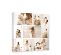 CXHOSTENT Collage Canvas Prints with Your Photos Custom Canvas Wall Art Personalized Collage Canvas Pictures Home Bedroom Decor Frame (Template - 15, 45L x 45W cm)