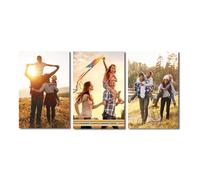 CXHOSTENT Custom Photo Prints 3 Piece Personalized Pictures for Wall Customized Canvas Wall Art with Your Photos for Family Wedding Friends Anniversary (No frame, 40.00 x 60.00 cms x 3PCS)