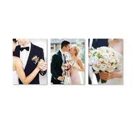 CXHOSTENT Custom Photo Prints 3 Piece Personalized Pictures for Wall Customized Canvas Wall Art with Your Photos for Family Wedding Friends Anniversary (No frame, 20.00 x 30.00 cms x 3PCS)
