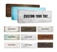 CXHOSTENT Custom Text Sign Wall Decor Personalized Family Quotes Canvas Prints Customized Toilet Signs Wood Background Rustic Decor Framed (10.00 x 30.00 cms)
