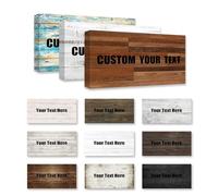 CXHOSTENT Custom Text Sign Wall Decor Personalized Family Quotes Canvas Prints Customized Toilet Signs Wood Background Rustic Decor Framed (10.00 x 20.00 cms)