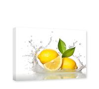 CXHOSTENT Fruit Canvas Wall Art Kitchen Wall Decor Lemon Splash Water Pictures Print Food Painting Artwork Restaurant Kitchen Decor Frame (Lemon - 2, 30.00 x 45.00 cms)