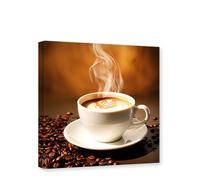 CXHOSTENT Kitchen Canvas Wall Art Coffee Beans Pictures Wall Decor Food Painting Print Modern Dining Room Decor Frame (Coffee - 1, 45L x 45W cm)