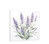CXHOSTENT Lavender Canvas Wall Art Purple Floral Pictures Wall Decor Flower Plants Painting Print Bathroom Bedroom Decor Frame (Lavender - 1, 30.00 x 30.00 cms)