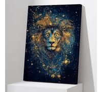 CXHOSTENT Leo Canvas Wall Art Constellations Wall Decor Celestial Poster Night Sky Pictures Gemini Artwork Living Room Office Decor Framed (30.00 x 45.00 cm)
