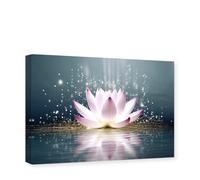 CXHOSTENT Lotus Flower Canvas Wall Art Zen Wall Decor Spa Pictures Print Modern Meditation Spirit Bathroom Yoga Room Decor Frame (Lotus - 1, 30.00 x 45.00 cms)