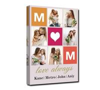 CXHOSTENT Personalized Gifts for Mom Custom Canvas Prints with Your Photo Customized Mother's Day Collage Photo Canvas Gift for Mom Wife Grandma (Custom-A3, 40.00 x 60.00 cms)