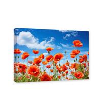 CXHOSTENT Poppy Pictures Wall Decor Red Flower Canvas Wall Art Poppies Floral Painting Print Nature Landscape Decor Frame (Poppy - 4, 40.00 x 60.00 cms)