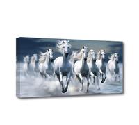 CXHOSTENT Running Horses Canvas Wall Art Animal Picture Wall Decor Horse Painting Print Large Living Room Decor Frame (Horse - 4, 50L x 100W cm)