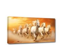 CXHOSTENT Running Horses Canvas Wall Art Animal Picture Wall Decor Horse Painting Print Large Living Room Decor Frame (Horse - 2, 45L x 90W cm)