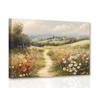 CXHOSTENT Rustic Farmhouse Wall Art Barn Pictures Vintage Landscape Canvas Print Country Scenery Kitchen Office Decor Framed (40L x 60W cm)