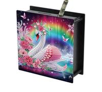 CXINLky 5D Diamond Art Painting Money Box, Diamond Art Money Box, Fortune Box Tick Money Box, Money Saving Box, Cash Box, 17 Swan