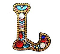 CXINLky 5D DIY Diamond Painting Keyring, Creative Letter Diamond Painting Gift Craft Set, Diamond Painting Pictures Sticker Pendant L