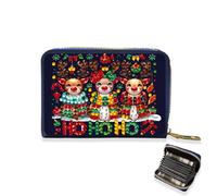 CXINLky Diamond Art Painting Card Case, 5D Diamond Art Premium PU Credit Card Holder with Zip, RFID Protection Slim Wallet Credit Card Holder, 02-Deer