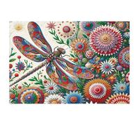 CXINLky Diamond Art Painting Tableware Mat Placemat, Heat Insulation Placemat, Animal Diamond Painting Placemats, Rectangular with Storage Shelf for Dining Room, Patio, Table 02 Dragonfly