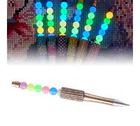 CXINLky Diamond Painting Pen, Luminous 5D Diamond Painting Accessories Pen Embroidery Tip Diamond Painting Pen Set for Nail Gemstones Crystal Nail Art Craft Diamond Painting Pen Rose Gold