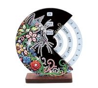 CXINLky DIY Diamond Art Painting Calendar Decoration, 5D Diamond Art Rotating Calendar Ornaments Made of Wood Countdown Ornaments Set of 21 Cat