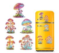 CXINLky DIY Diamond Art Painting Fridge Magnets, 5D Creative Fridge Magnets Kits Home Decoration, Magnetic Board, Whiteboard, Pin Board - Pungus, 11-Piece Set
