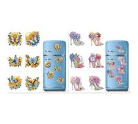 CXINLky DIY Diamond Art Painting Fridge Magnets, Creative Diamond Painting Fridge Magnets Kits Home Decoration for Whiteboard, Pin Board, Fridge, Magnetic Board-2 Pieces