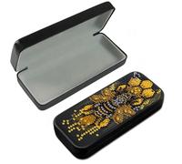 CXINLky DIY Diamond Art Painting Glasses Case Storage Box, Diamond Art Leather Sunglasses Glasses Case with Velvet Lining for Office Home 03 Bee
