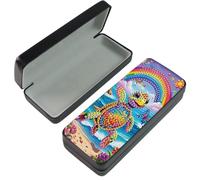CXINLky DIY Diamond Art Painting Glasses Case Storage Box, Diamond Art Leather Sunglasses Glasses Case with Velvet Lining 17 Turtle