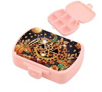 CXINLky DIY Diamond Art Painting Pill Box 6 Days Morning Evening, Portable Daily Pill Organiser with Compartments, Tablet Organiser for Medicines Vitamin 10 Pumpkin