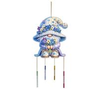 CXINLky DIY Diamond Painting Pendant with Chain, DIY Diamond Painting Wind Chime, Creative 5D Diamond Painting Wall Hanging Kits Wind Chime Pendant for Windows, Garden, Yard 11 Gnome