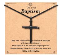 CXLDTE Cross Necklace for Men Boys, Teen Boy Gifts Christian Baptism Religious First Communion Confirmation Birthday Gifts Ideas for Mens Kids Teenage Boys 8 9 10 11 12 13 14 16 Year Old