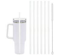 CXLL 6 Pcs Replacement Straw for Stanley Adventure Quencher 40 oz 30 oz Cup Tumbler,Straws with Cleaning Brush for Stanley Accessories