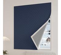 Cxlly Window Thermo Cover, Window Insulation Sheet Kit for Draft Stoppers, Large Soundproof Blanket, Thermal Blackout Curtains Bedroom, Cover Panels, Cotton Shed Insulation(Blue,120x200cm/47x79)