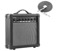 CXLWZ Electric Guitar Amp 20 Watt Amplifier Portable Amp with Headphone Input Gain Powe Including Professional Noise Reduction Cable （Black）