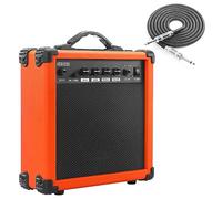CXLWZ Electric Guitar Amplifier 20 Watt Amplifier Portable Amplifier with Headphone Input Gain Powe Includes Professional Noise Reduction Cable (Orange)