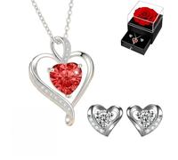 CXLZENGH Eternal Rose Gift Box for Her: Preserved Flowers with Necklace and Earrings - Romantic Gift Delivery for Valentine's Day, Mother's Day, Birthdays, and Anniversaries, L Size, Copper, Cubic