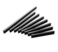 CXM WLONG 'ART （10pcs） Matt Black Space Aluminum Handles,Bathroom Durable and Hard, for Cabinet Drawer Wardrobe Door Hole Distance 224mm / 8.8 inch