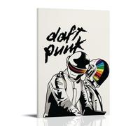 CXMAKNZ Posters Applicable to Daft Punk Canvas Oil Painting Decorative Painting Art Poster Hanging Painting Home Living Room Bedroom Dining Wall 16x24inch(40x60cm) Frame-style