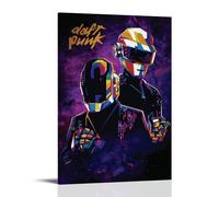 CXMAKNZ Posters Applicable to Daft Punk Canvas Oil Painting Decorative Painting Art Poster Hanging Painting Home Living Room Bedroom Dining Wall 12x18inch(30x45cm) Frame-style