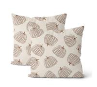 CXMEIFLY Fall Pumpkin Pillow Covers 18x18 Inch Set of 2 Brown Pumpkin Fall Decor Throw Pillows Autumn Harvest Thanksgiving Holiday Indoor Outdoor Farmhouse Decorative Linen Pillowcases for Couch