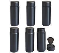 CXMKFEF 6pcs Plastic Loose Powder Bottle, Mini Empty Talcum Bottle Refillable Cosmetic Powder Dispenser Travel Cosmetic Glitter Eye Shadow Shaker with Sifter and Lids(150ml)