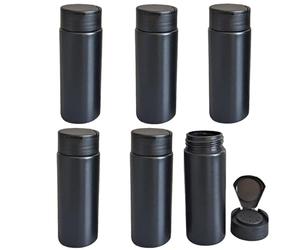 CXMKFEF 6pcs Plastic Loose Powder Bottle, Mini Empty Talcum Bottle Refillable Cosmetic Powder Dispenser Travel Cosmetic Glitter Eye Shadow Shaker with Sifter and Lids(150ml)