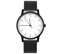 CXML&DASHE Anti-Clockwise Watch - Reverse Hands & Inverted Numbers, Backwards Quartz Movement, Minimalist Unisex Design (Unique Counterclockwise Timepiece for Men & Women)