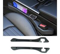 CXNO 2 Pack Car Seat Gap Filler for BMW 4 Series 5 Series F32 G22 F36 F33 G23 G26 E60 F10 G30 F07 F11, Car Seat Side Gap Filler Leak Proof Set Seat Gap Pad Seat Crevice Blocker,A/Black