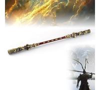 CXNZRLVY Black Myth Staff, 1:1 Reduction Ruyi Jingu Bang, Scalable Metal Material Monkey King Staff, Three-Dimensional Carving, Game Collection, Room Decoration Gift