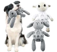 Cxqbsmy 2 Pack Indestructible Dogs Toy Chew Toys, Rabbit and Sheep Soft Plush Dog Toy, Tough Dog Toys for Small Medium Breed Dogs, Puppy Teething Toys for Teeth Cleaning